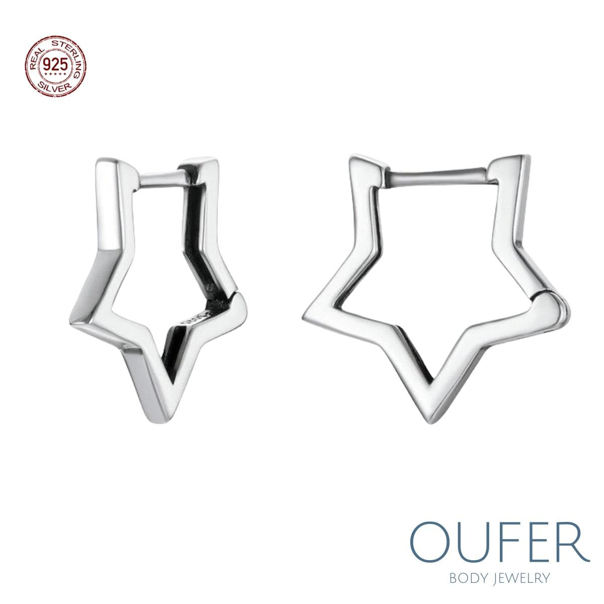 oufer star earring hoop