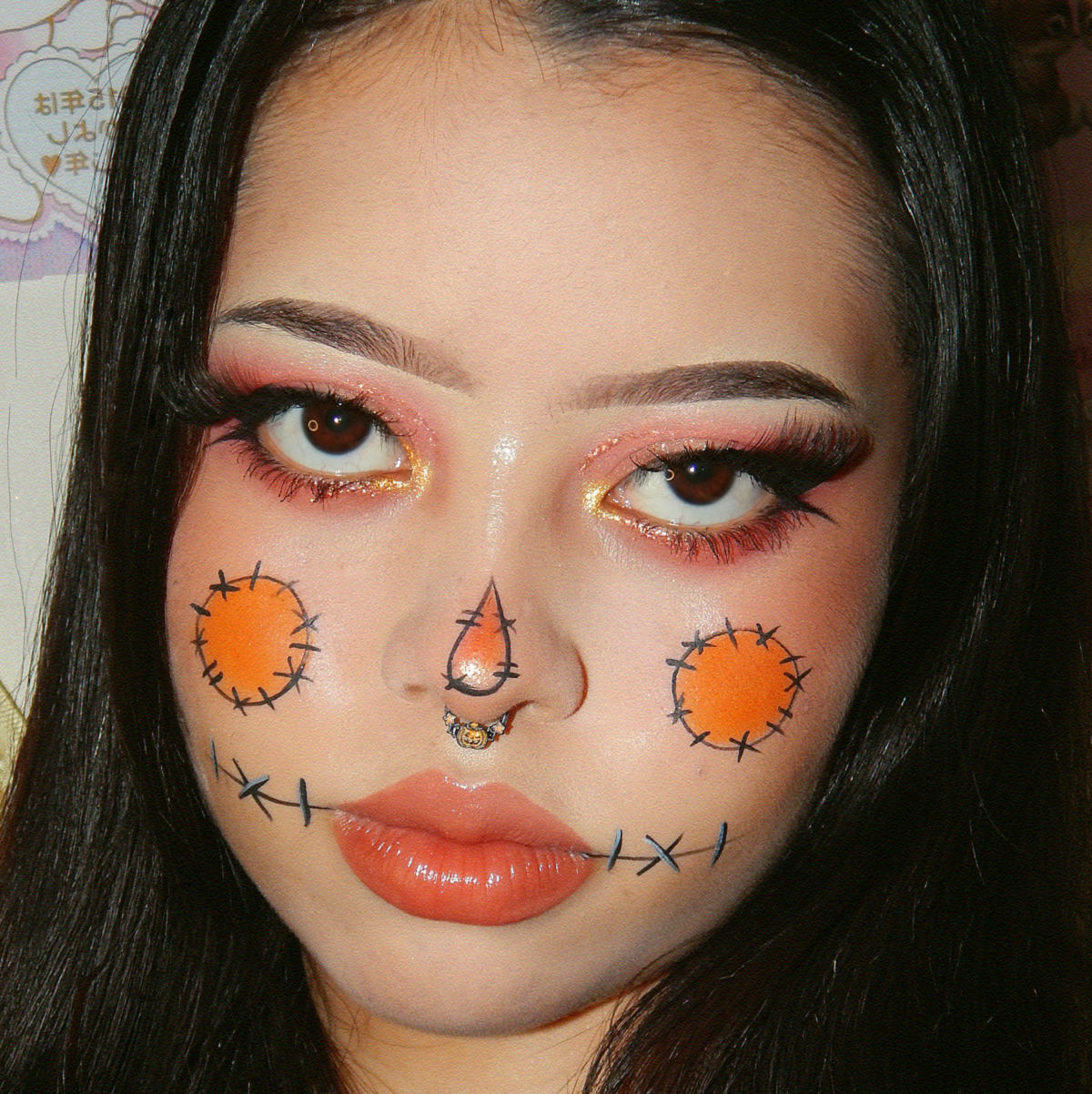 Wacky Halloween Pumpkin Segment Septum Ring