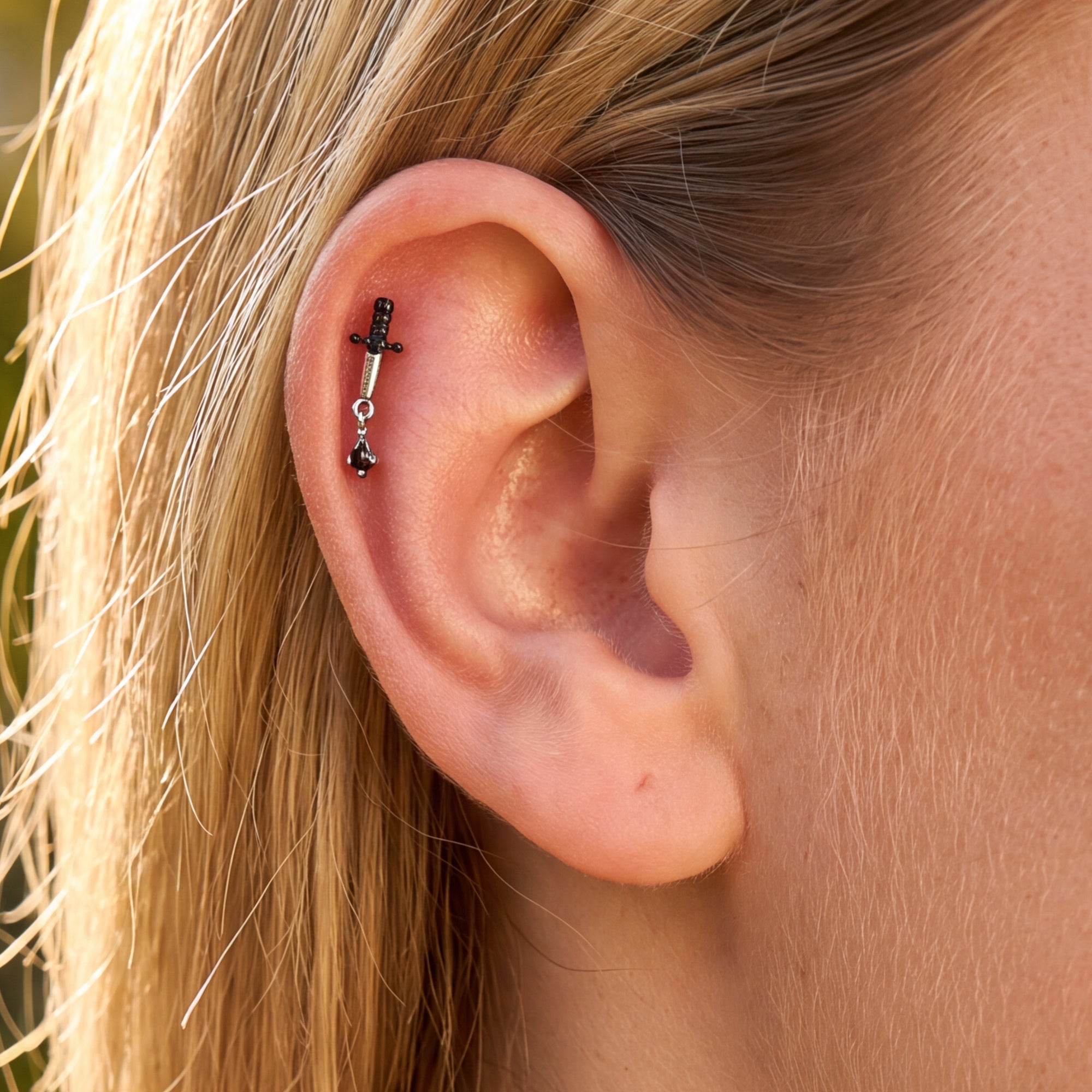 sword helix piercing