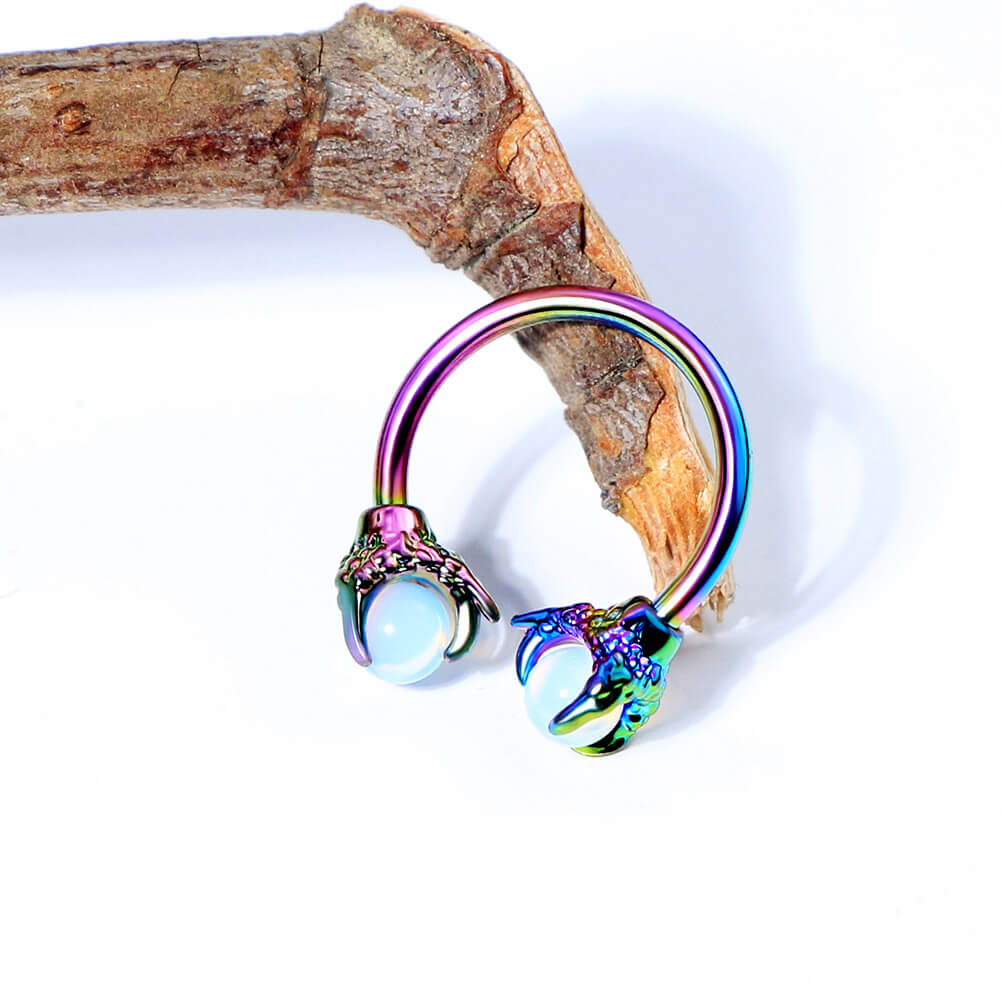 rainbow septum ring - oufer body jewelry