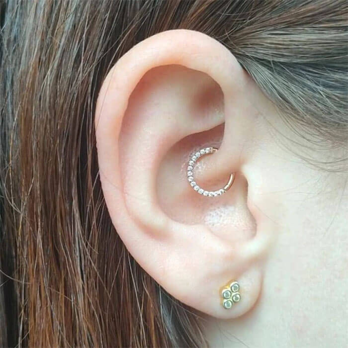 Clear CZ Front Segment Septum Ring