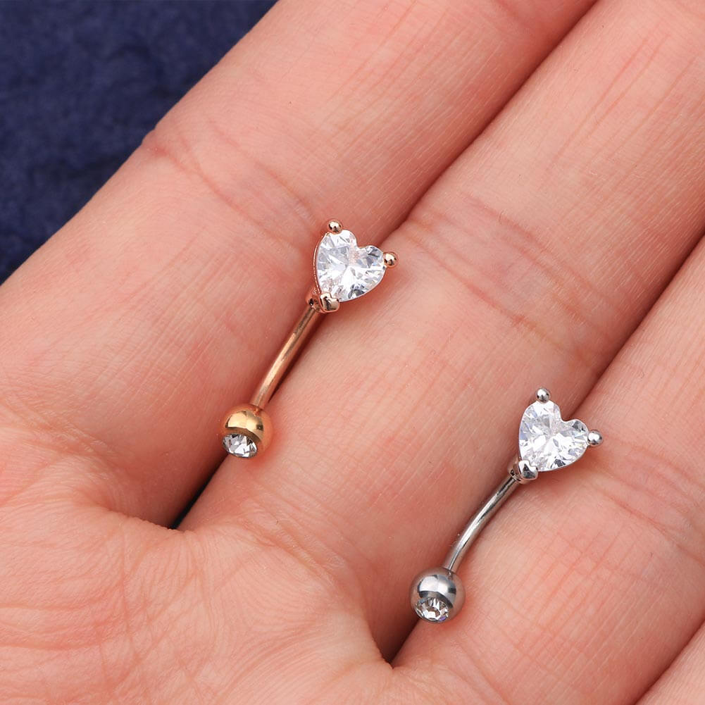 Heart CZ Rook Ring