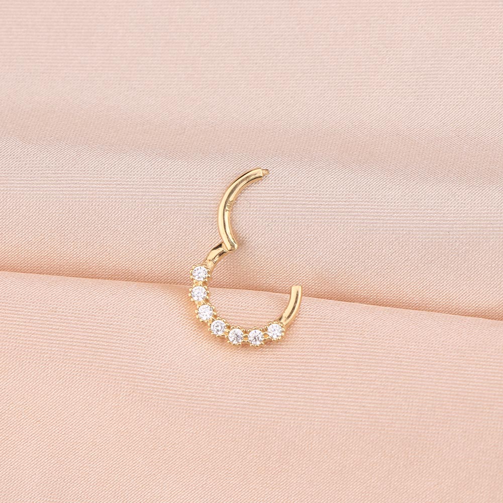 gold hoop helix earrings