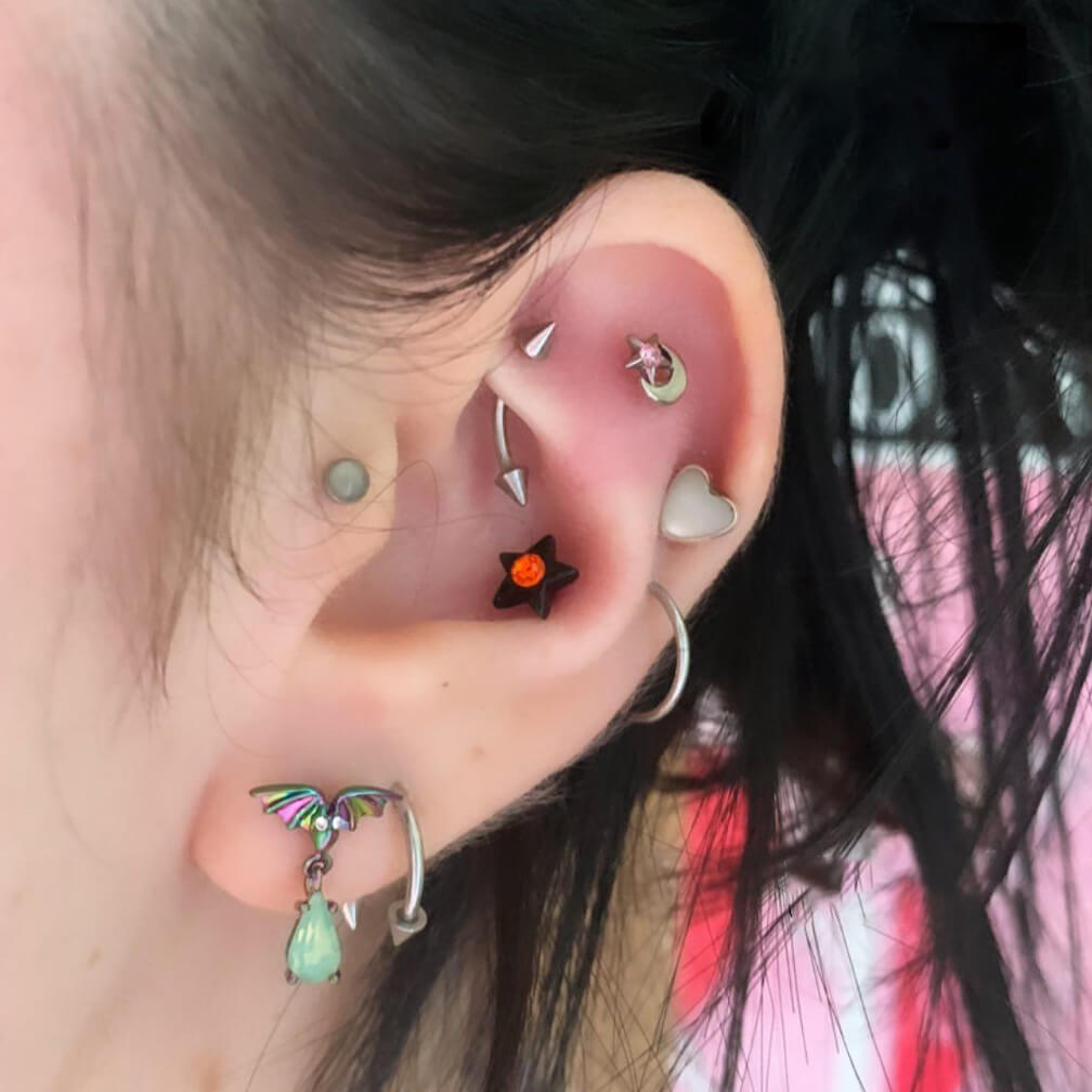 Halloween Helix Stud Cartilage Ring