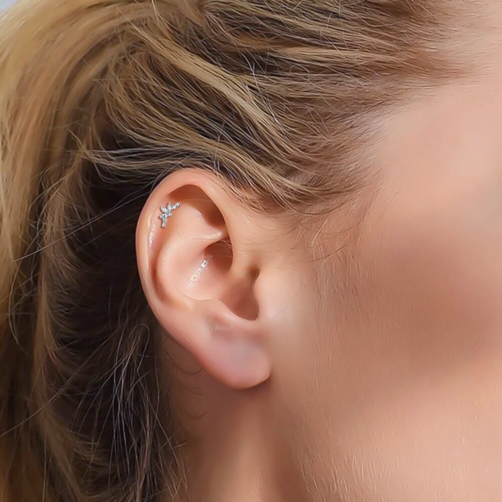 Helix piercing stud