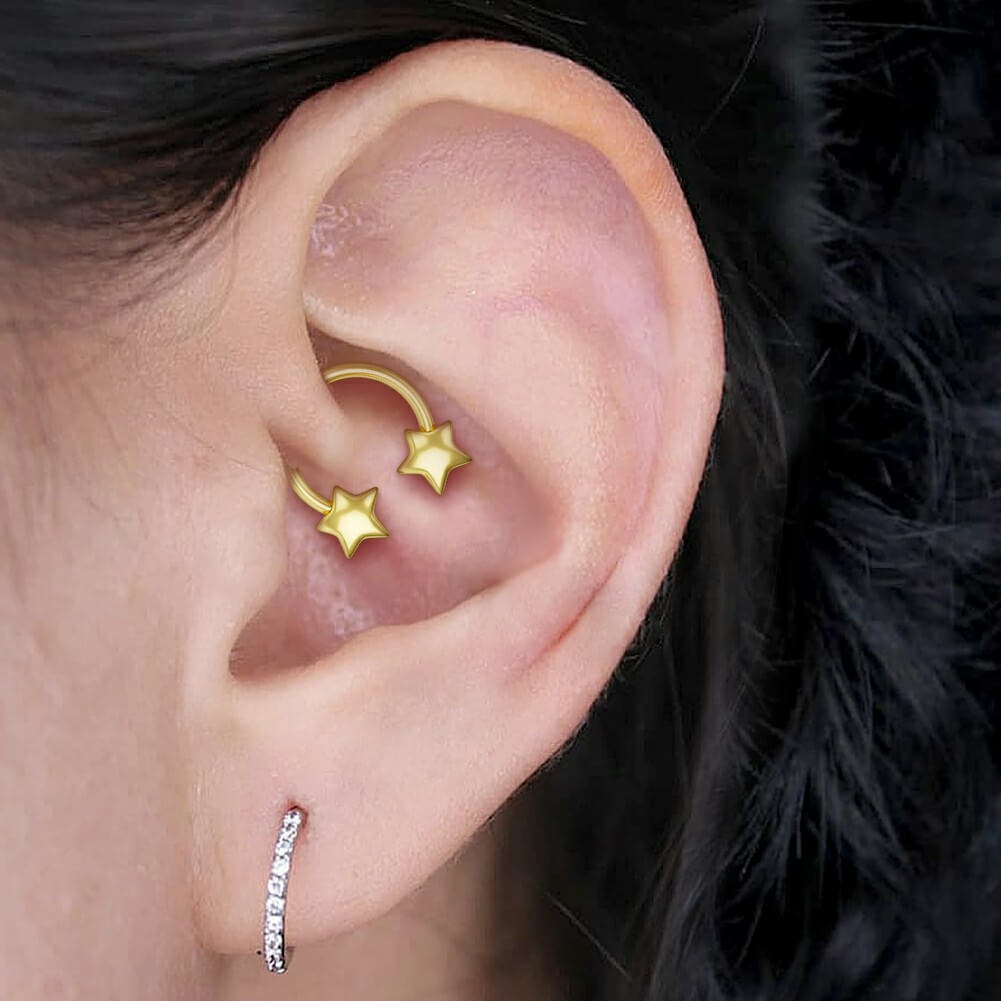 star horseshoe daith ring
