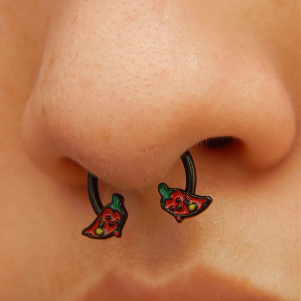 ghost and pepper septum ring