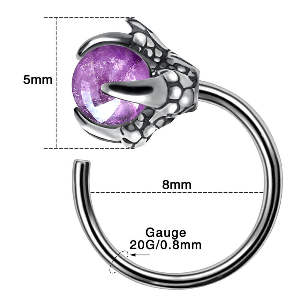 20g dragon nose hoop