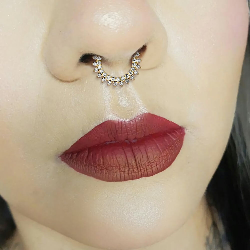 diamond septum nose ring