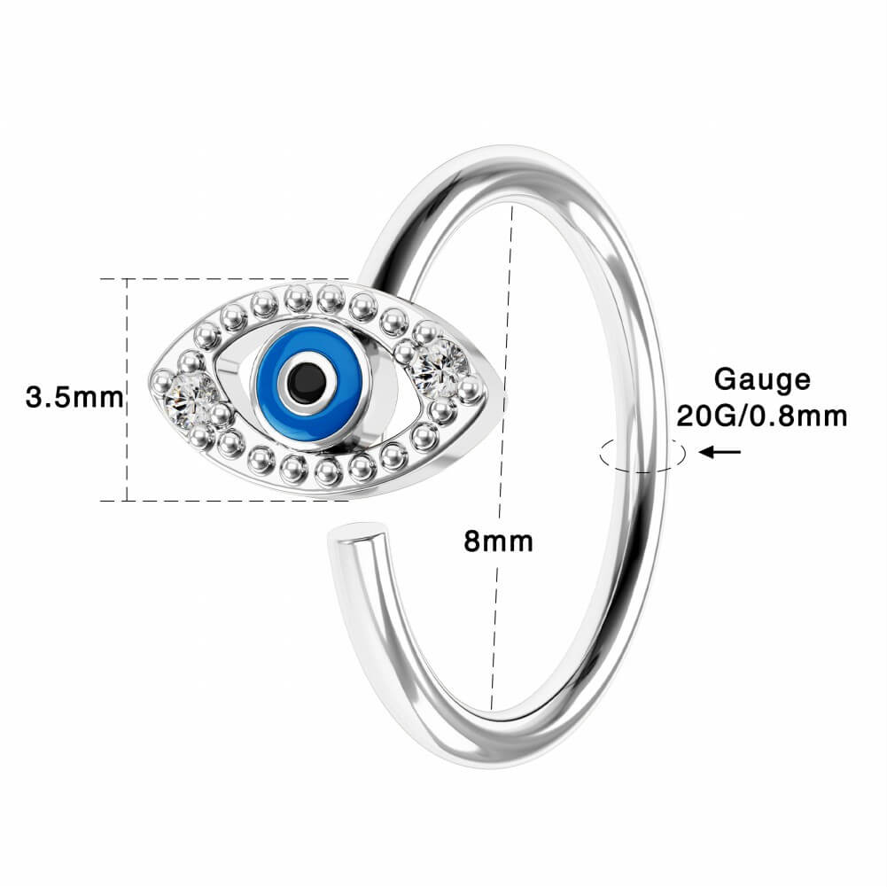 Evil Eye Seamless Nose Ring