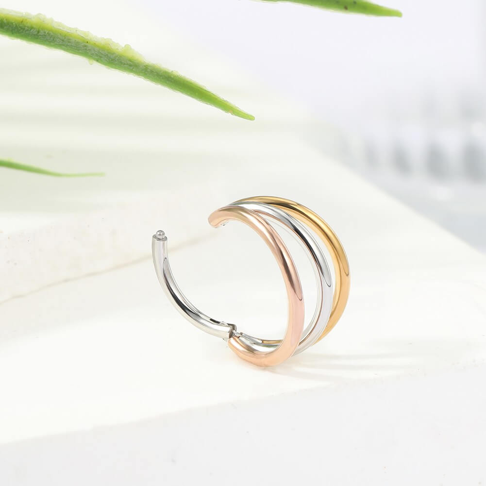 oufer triple helix piercing hoops