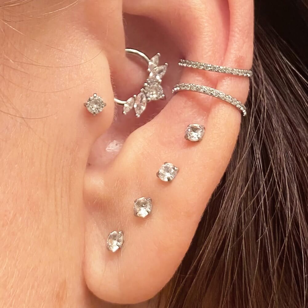 titanium lobe stud