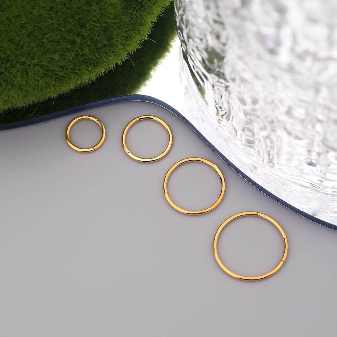 gold titanium nose ring hoop