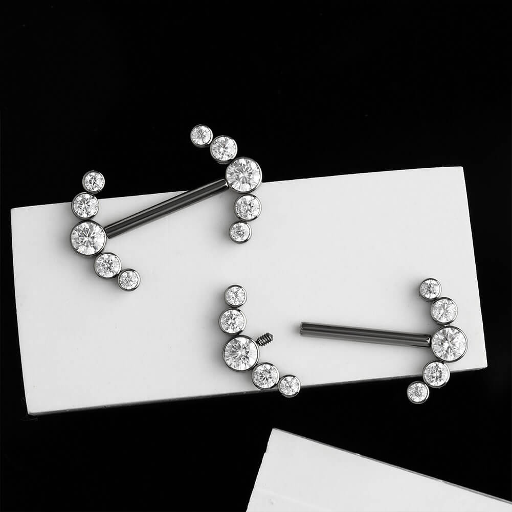 internally threaded titanium nipple barbells