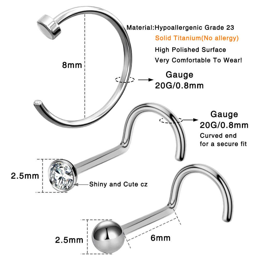 20g nose rings