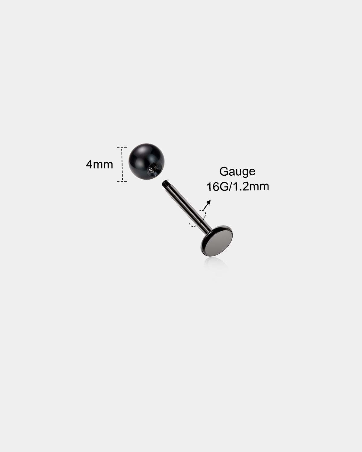 6Pcs 16G Externally Threaded Replacement Ball