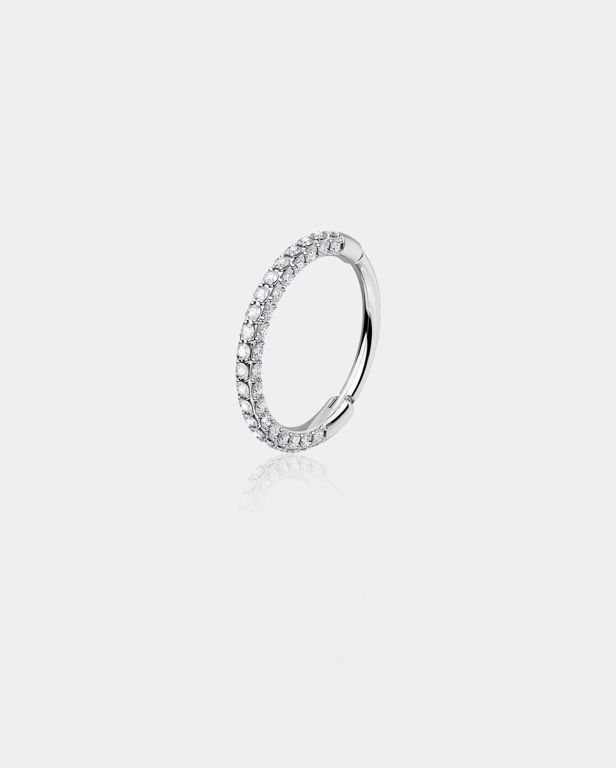 Triple Sided CZ Segment Nose Hoop