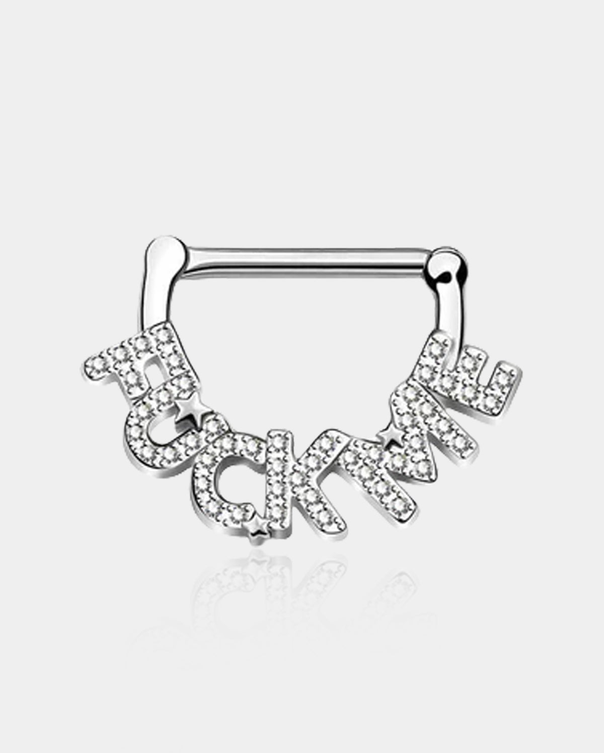 2Pcs CZ Letter Nipple Rings Pair