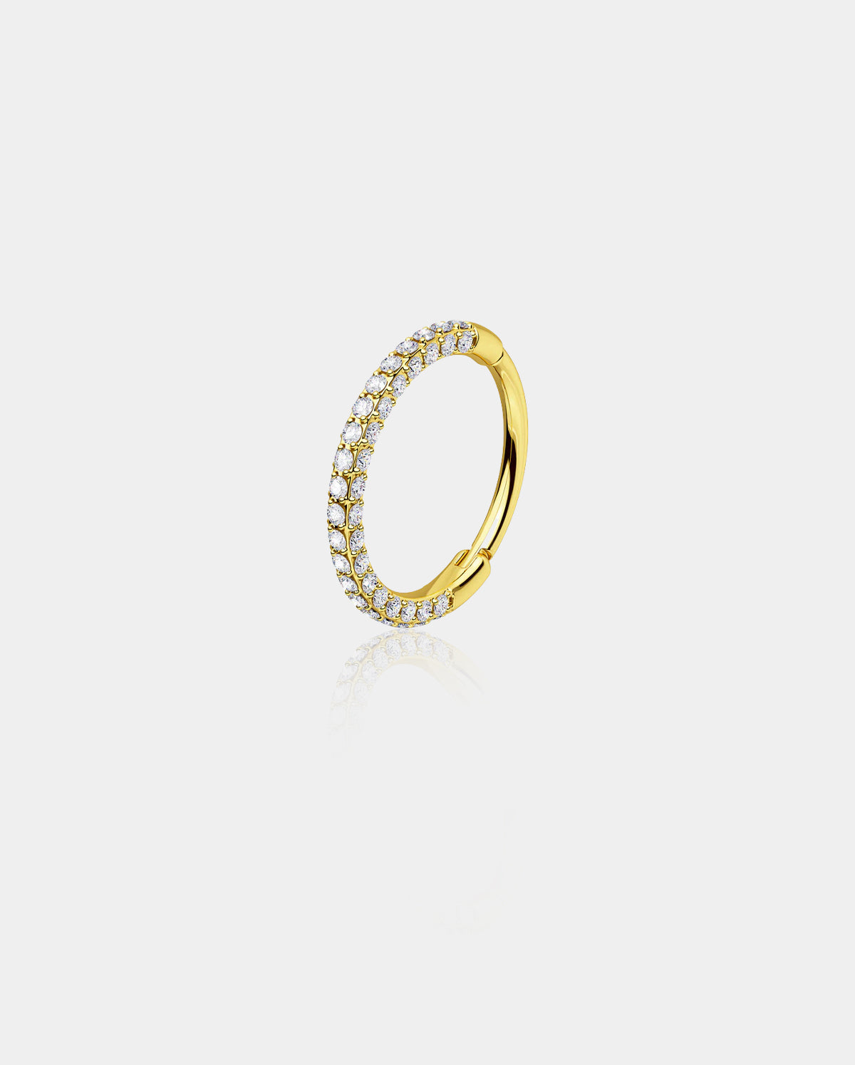 Triple Sided CZ Segment Nose Hoop