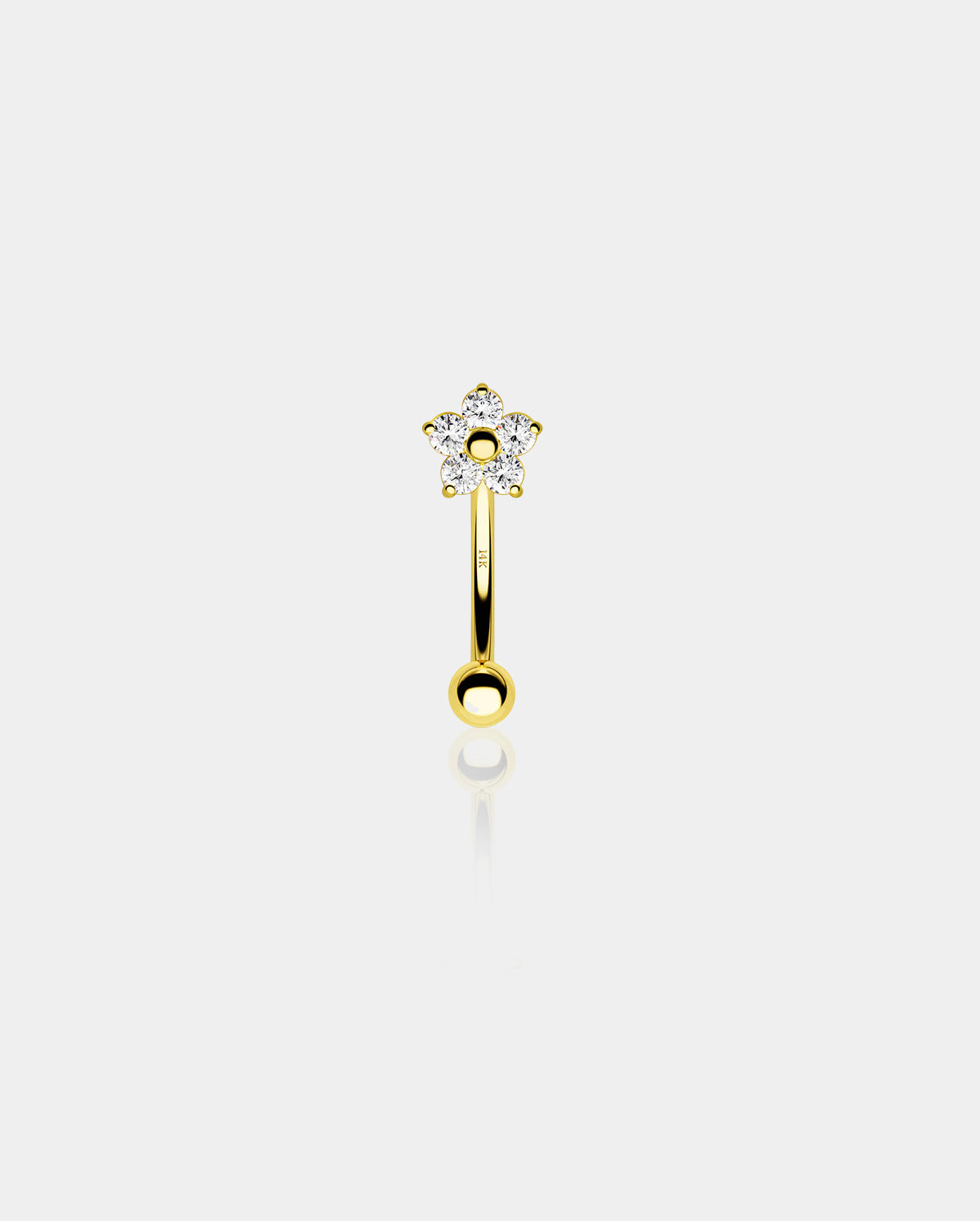14k solid gold rook earring