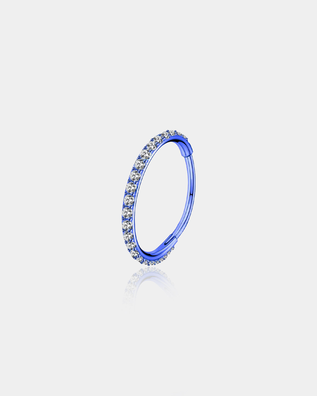 20G CZ Colorful Hinged Segment Nose Ring
