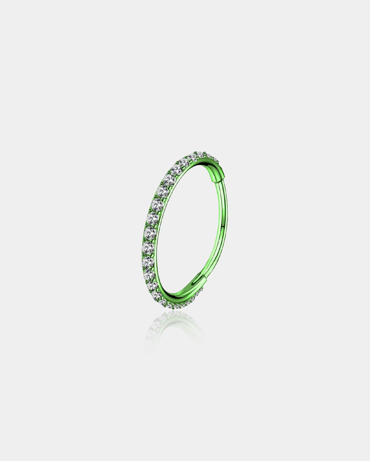 20G CZ Colorful Hinged Segment Nose Ring