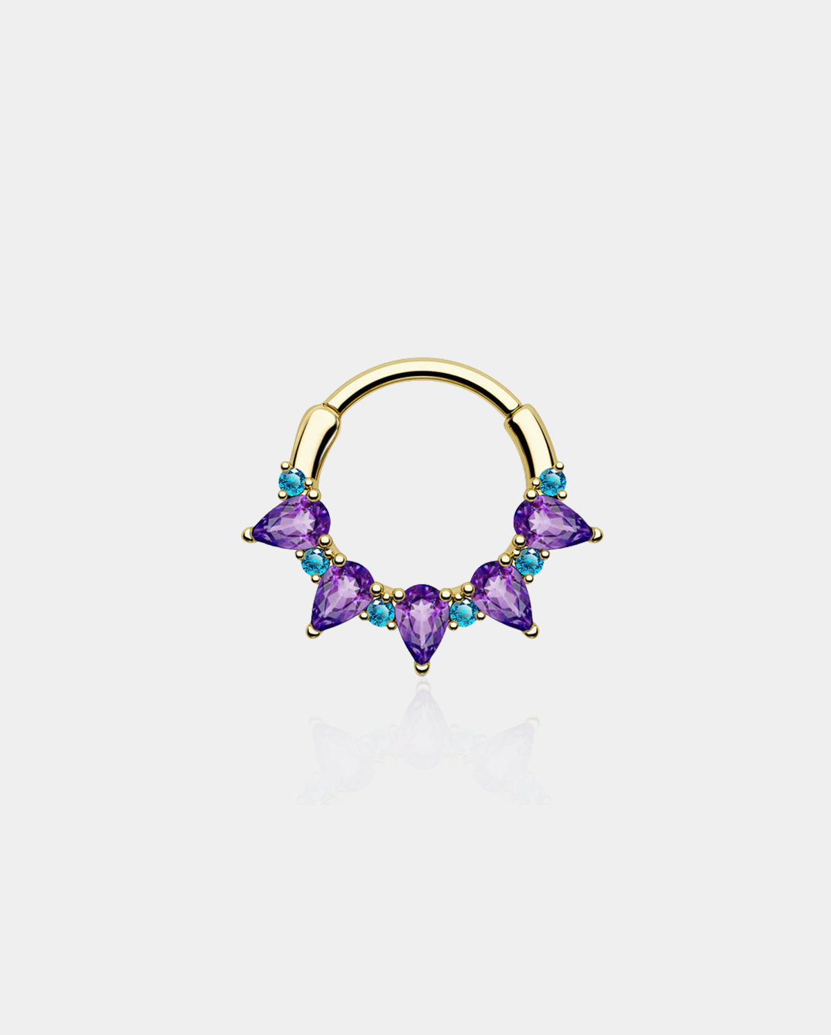 Gorgeous Purple CZ Segment Septum Ring