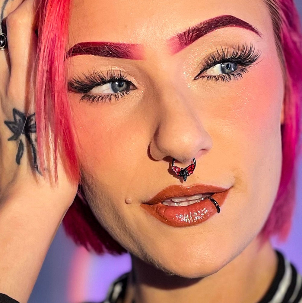 Skull Moth Segment Septum Ring