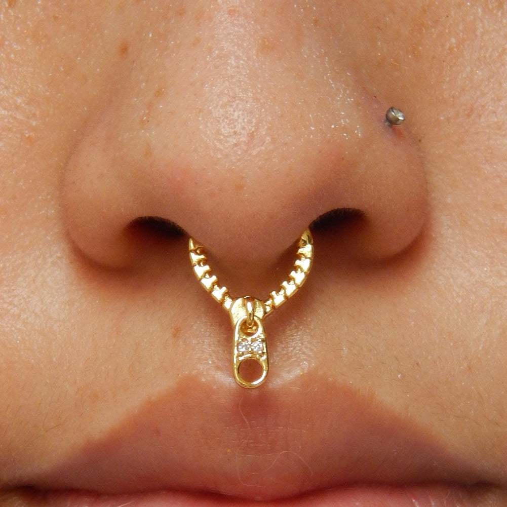 16G Zipper Style Clicker Septum Ring