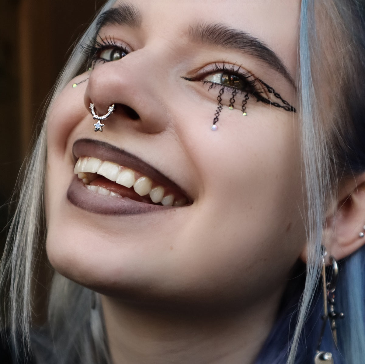 Fairy Opal Star Hinged Segment Septum Ring