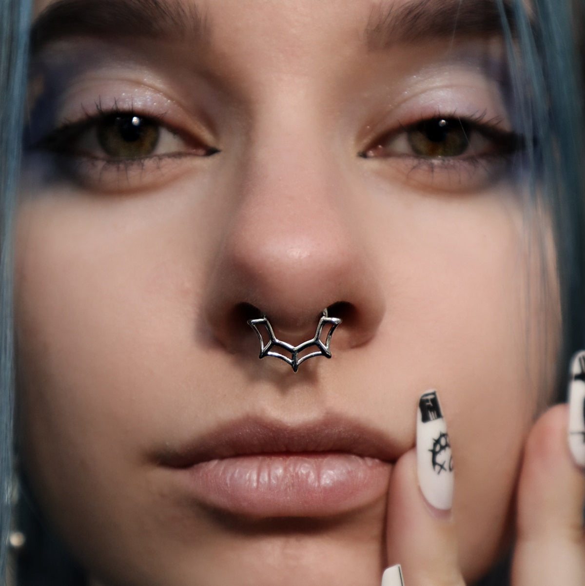 Spider Web Daith Septum Ring