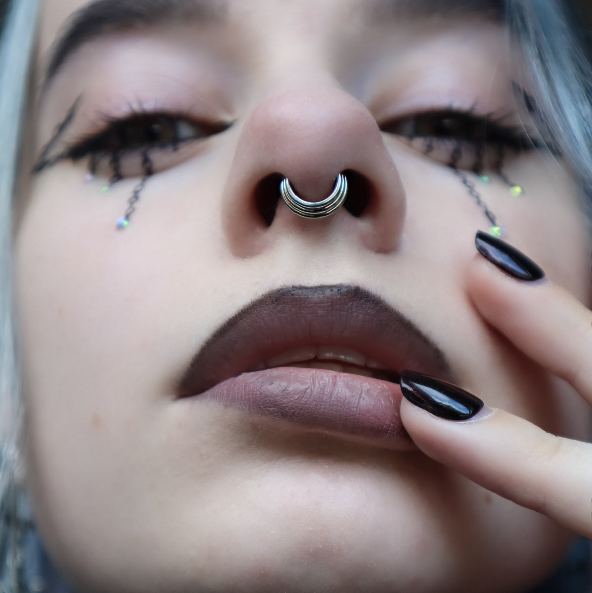 16G Stacked Hinged Segment Septum Ring