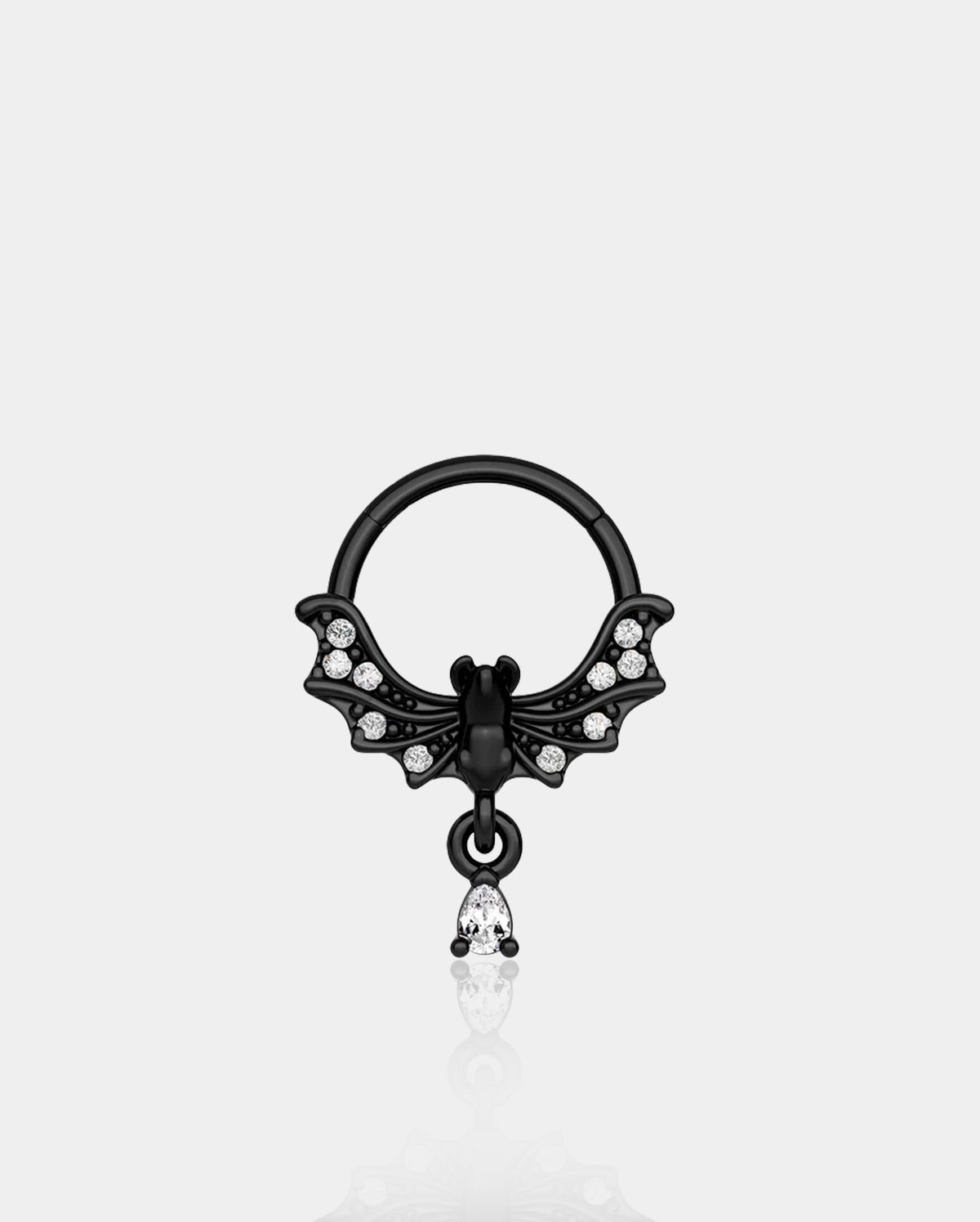 halloween bat septum ring 
