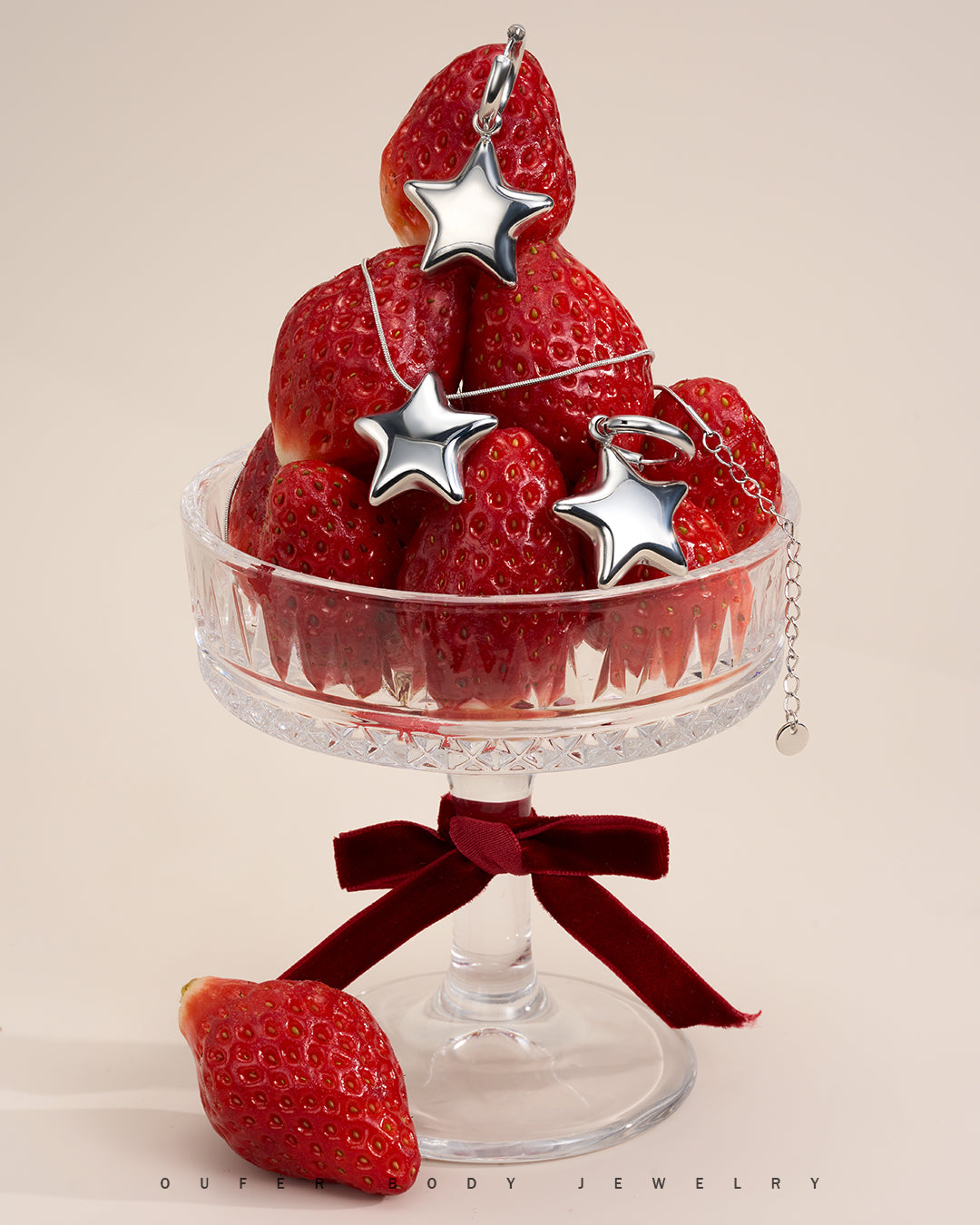 Bubble Star Water Safe Stainless Steel Hoop Earrings