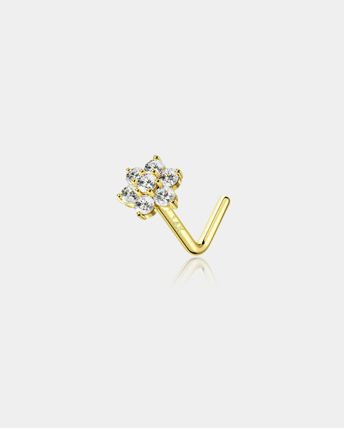 l shaped nose stud