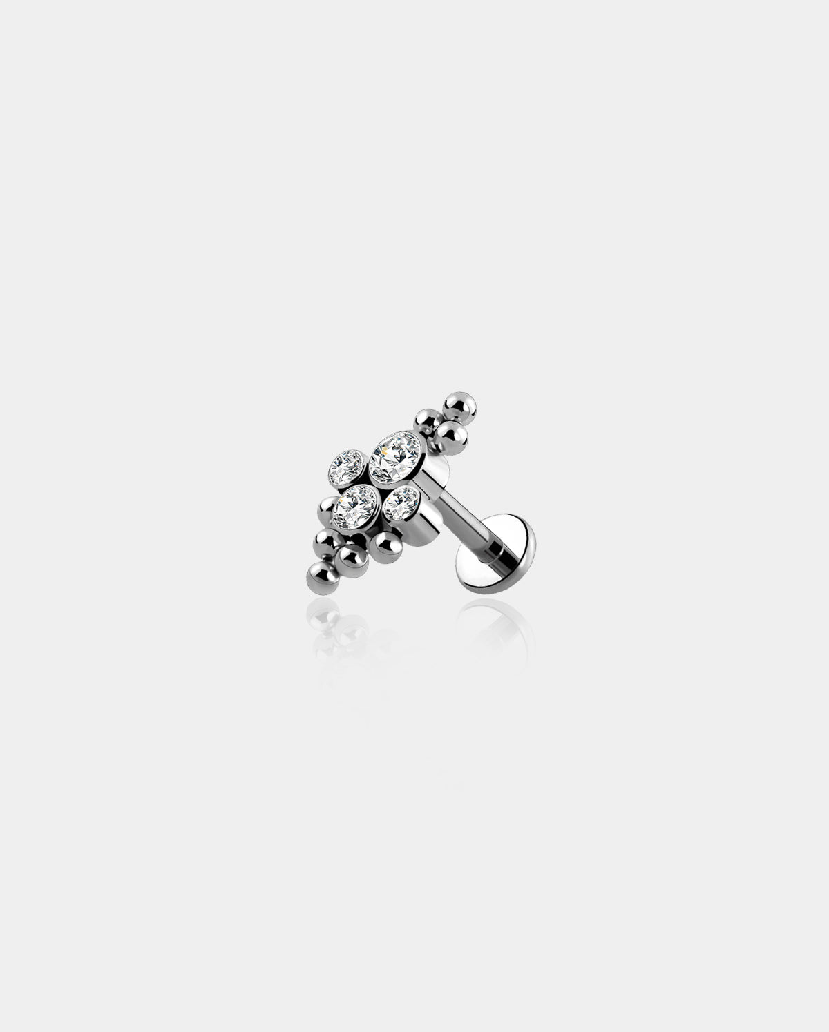 Elegant Internally Threaded Titanium Helix Stud