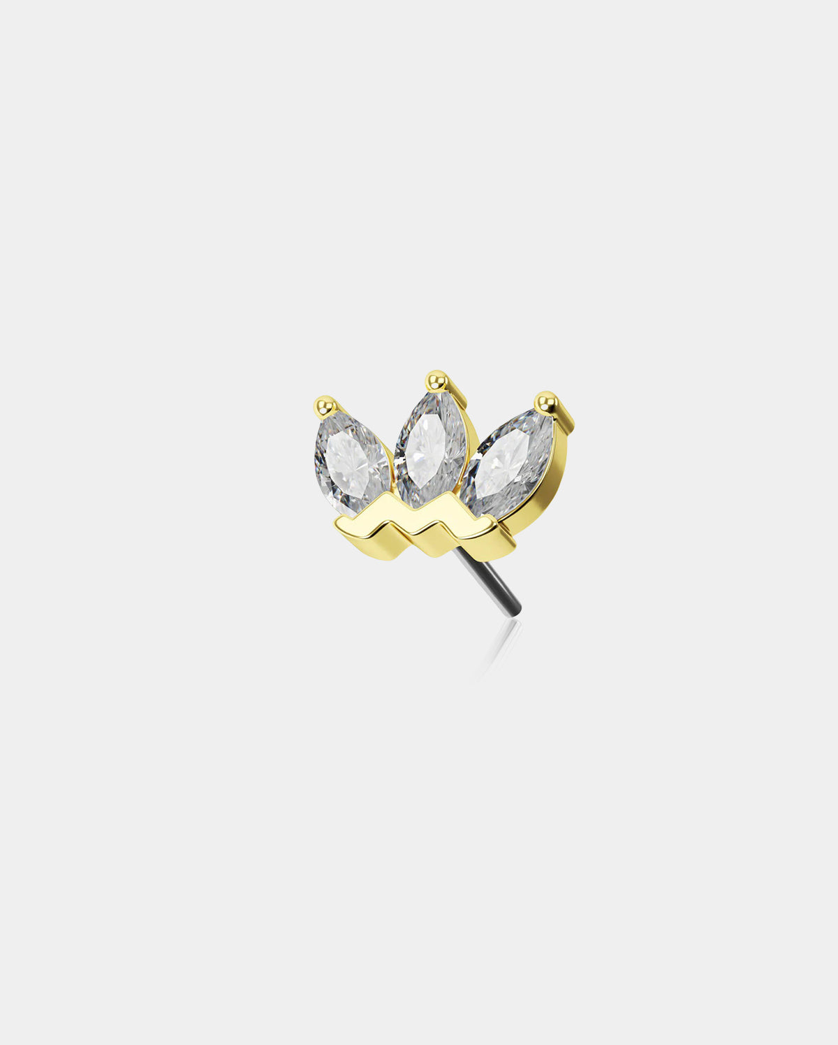 threadless nose stud top
