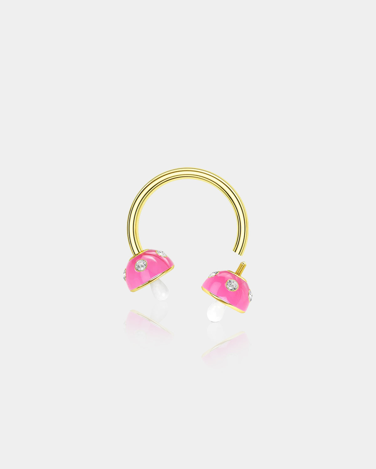 mushroom internally threaded septum ring