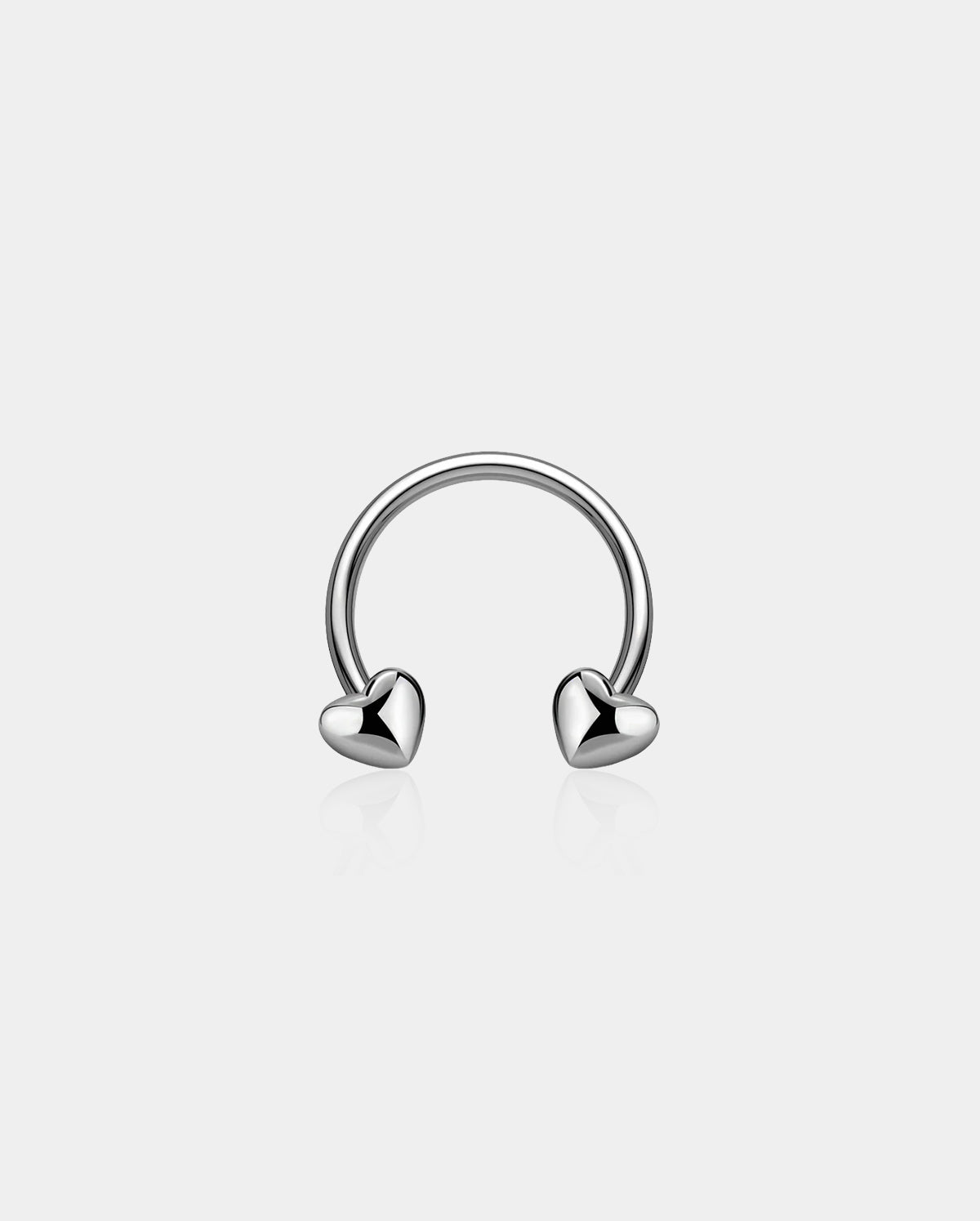 Heart Titanium Horseshoe Circular Barbell