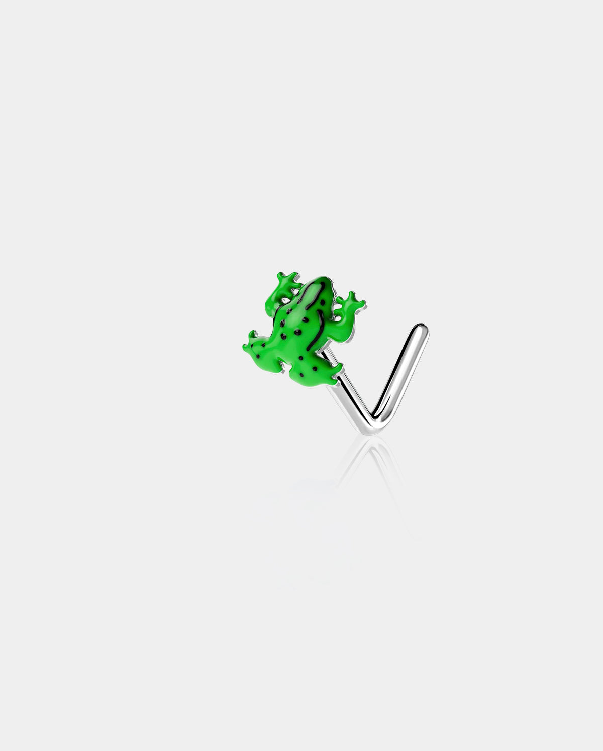 green frog nose ring