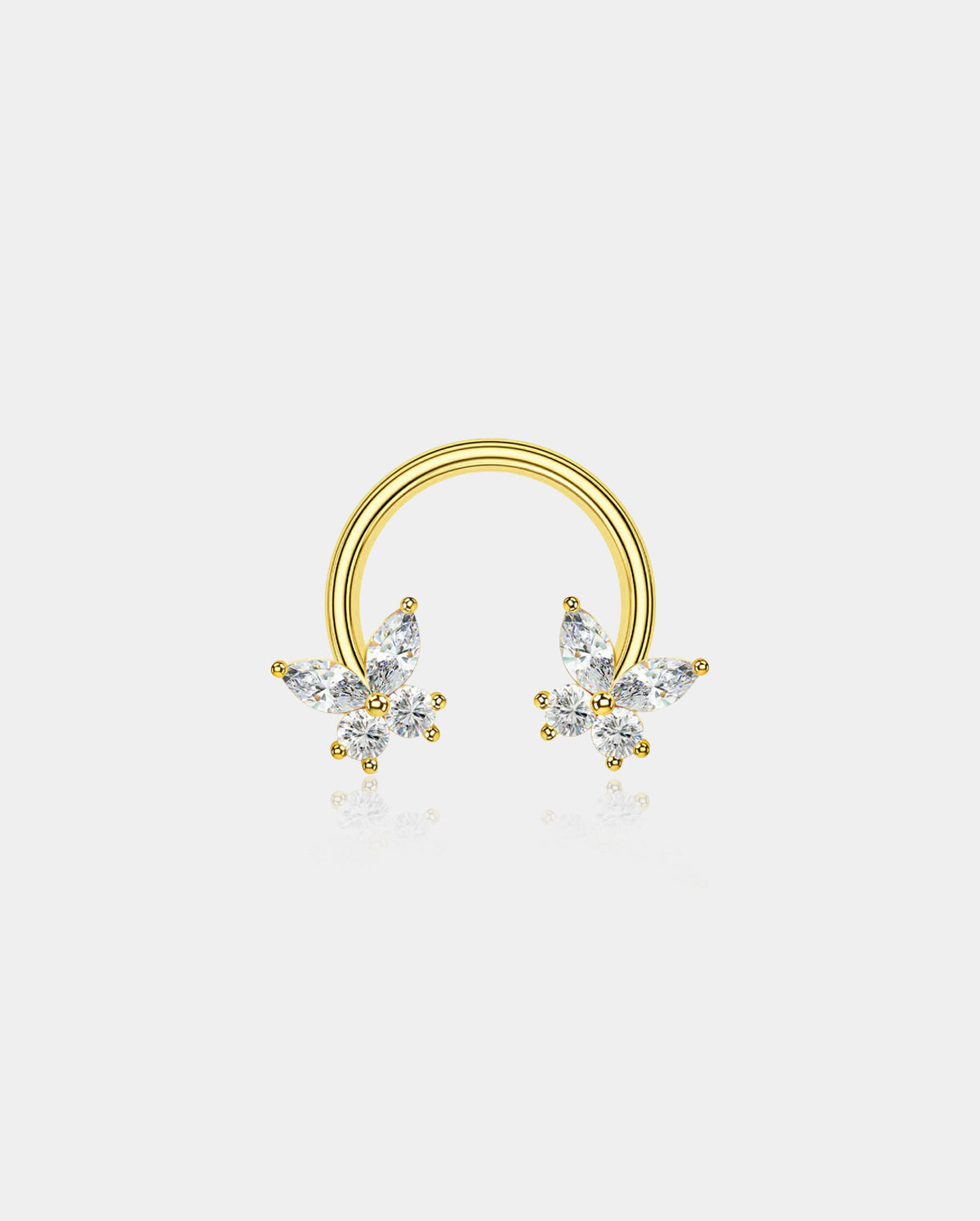 butterfly gemstone septum ring 