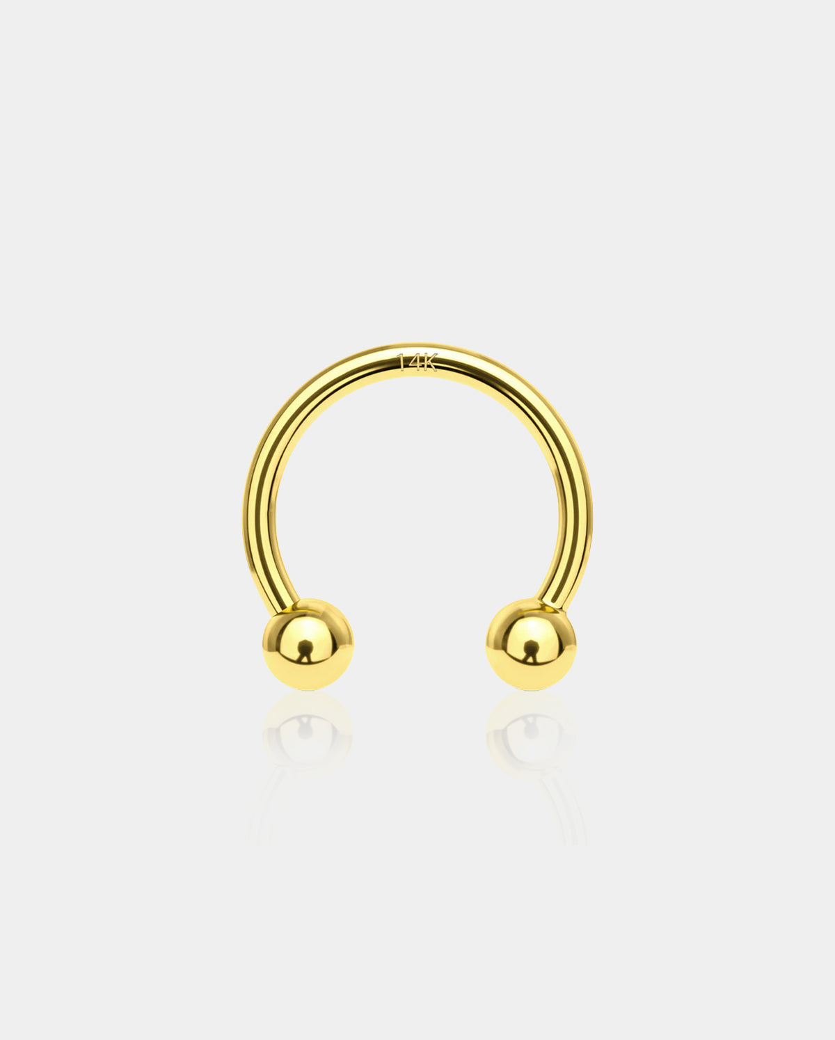 14k gold horseshoe septum ring