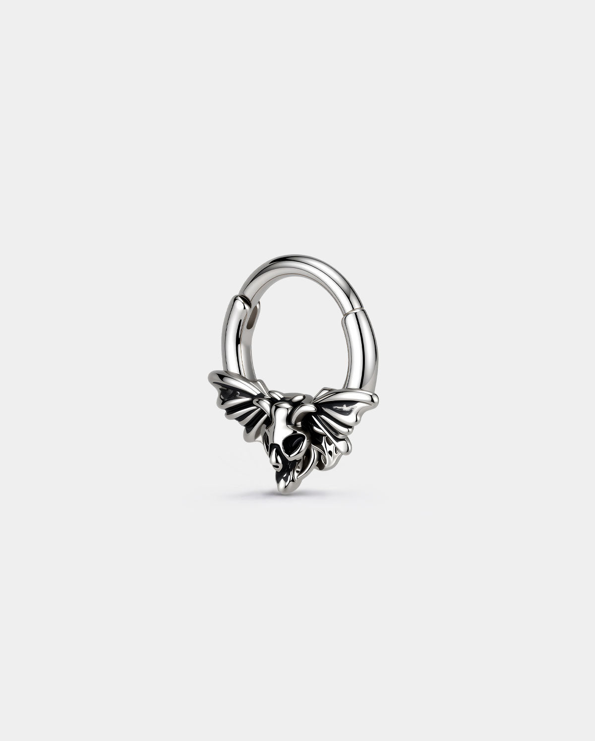 hinged skull moth septum ring