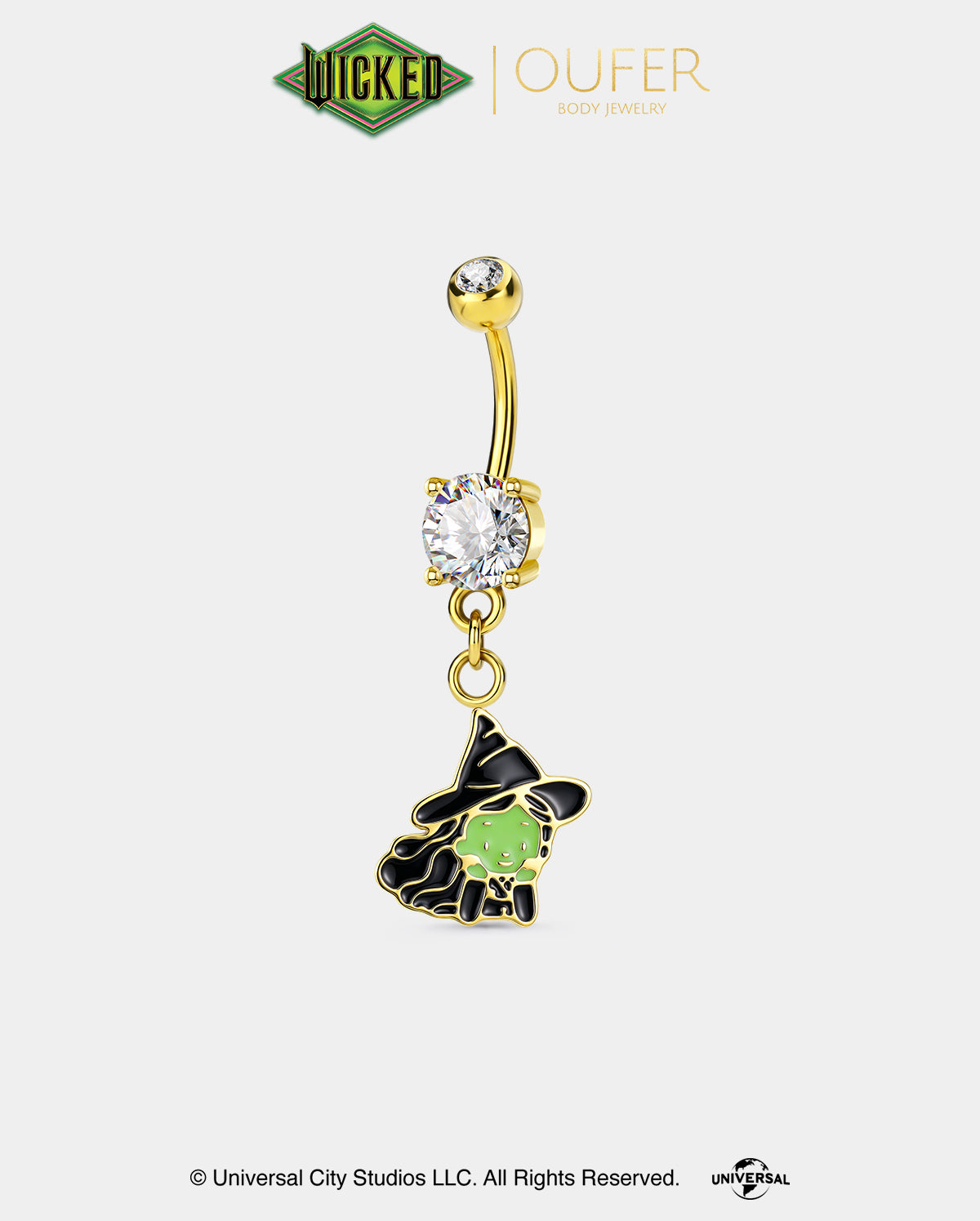 elphaba flat belly ring 