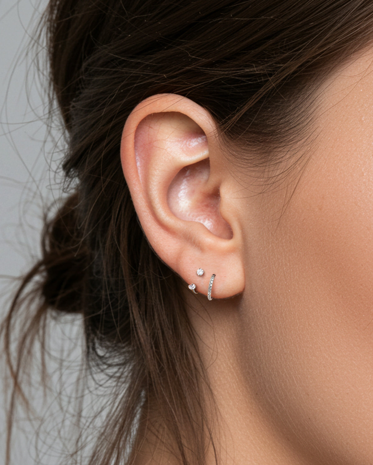 Horseshoe CZ Nostril Hoop With Tool Set