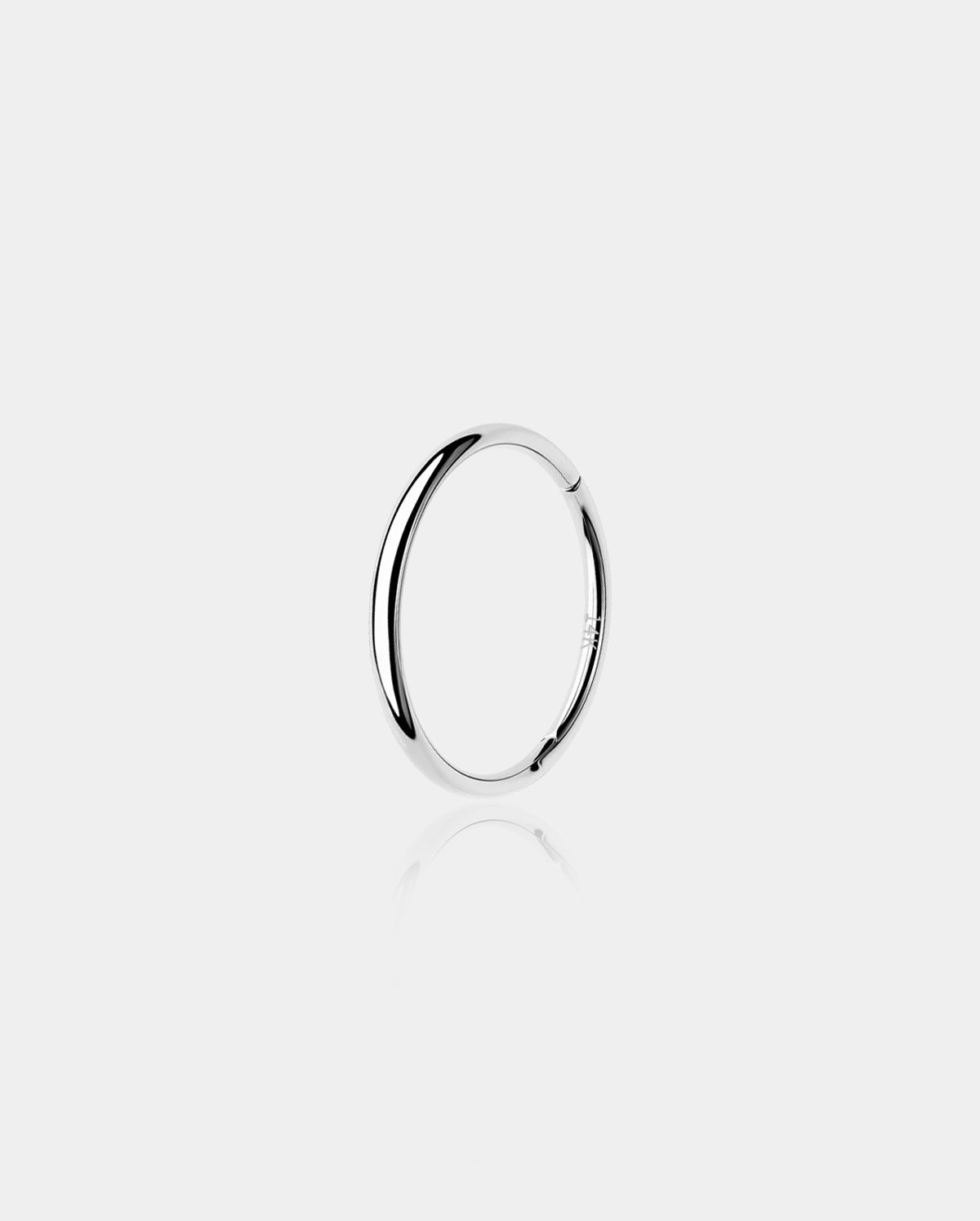 14K White Gold Classic Segment Nose Hoop