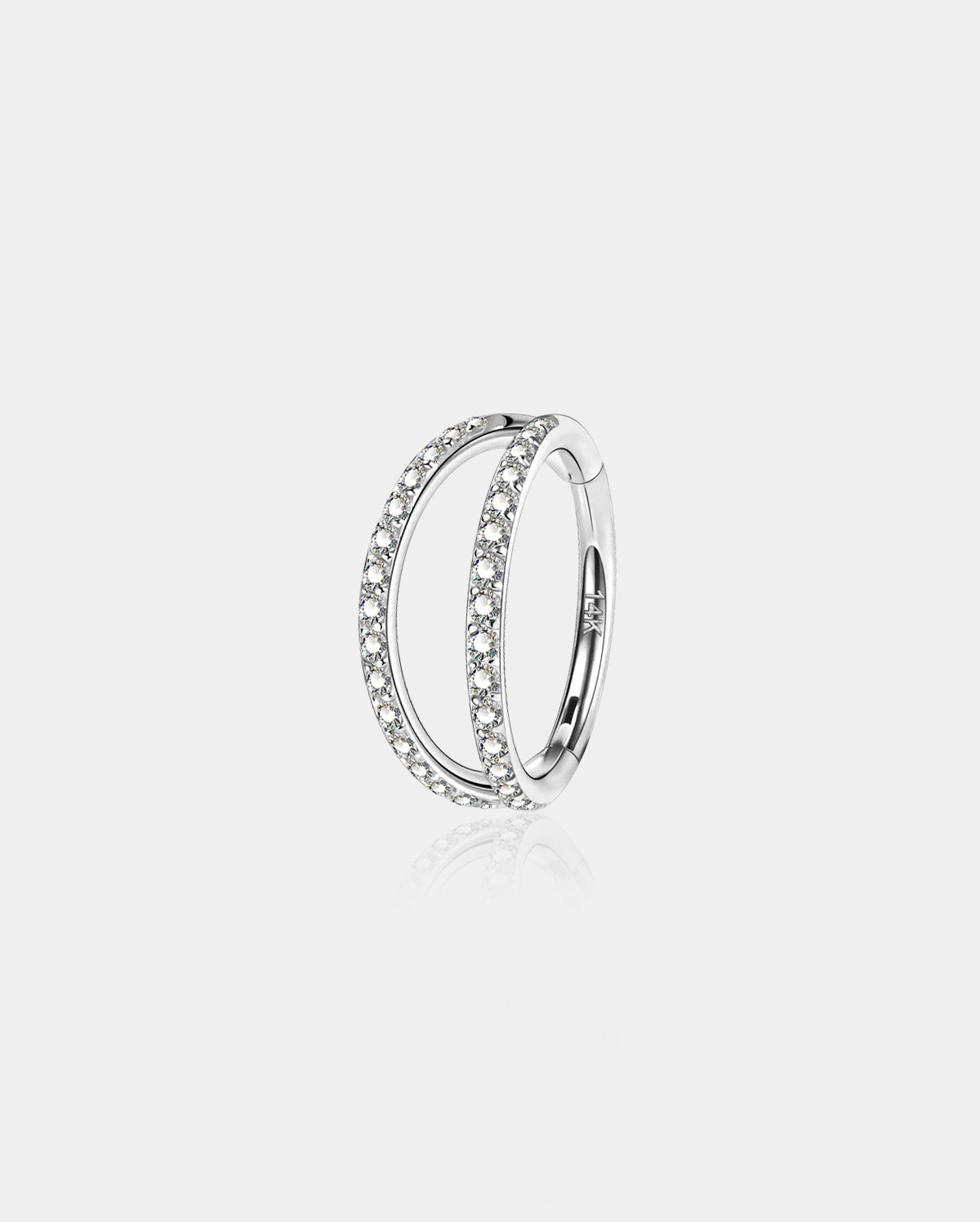 white gold nose ring with diamond