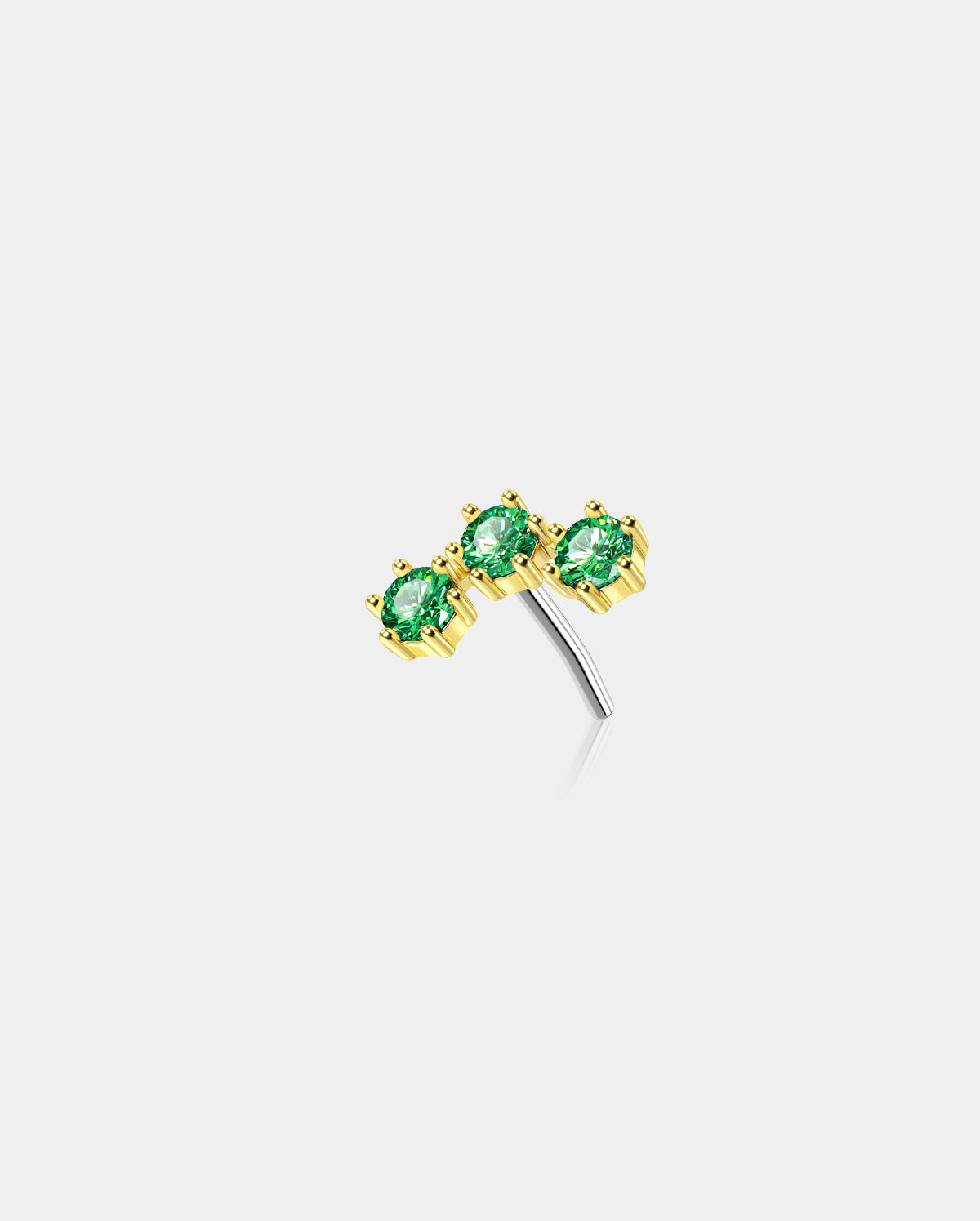 green cartilage earring