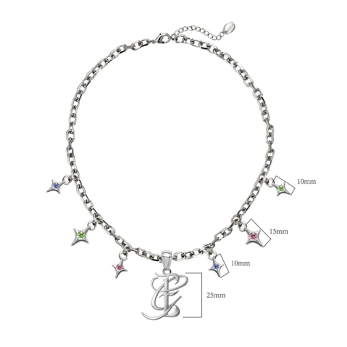 WICKED X OUFER Glinda & Elphaba Initial Star Charms Necklace