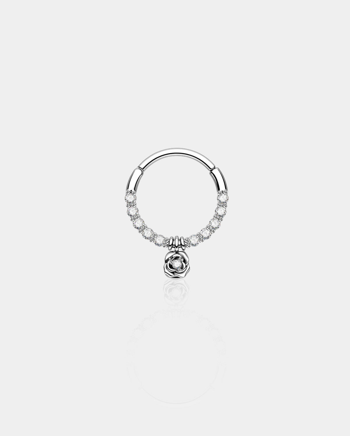 CZ and rose septum ring 